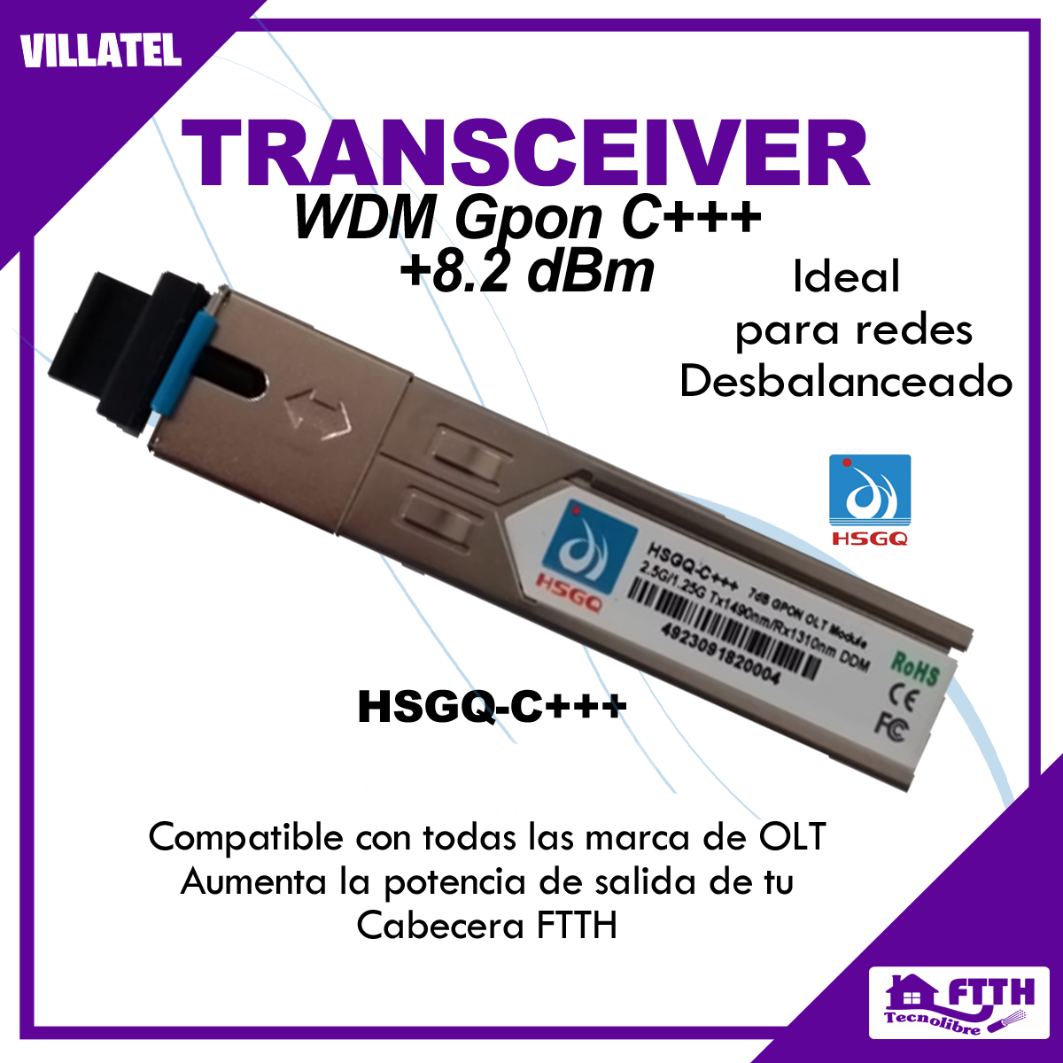 Transceiver WDM GPON C+++ – Tecnolibre