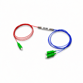 Splitter 1:2 FBT 20:80 con conectores